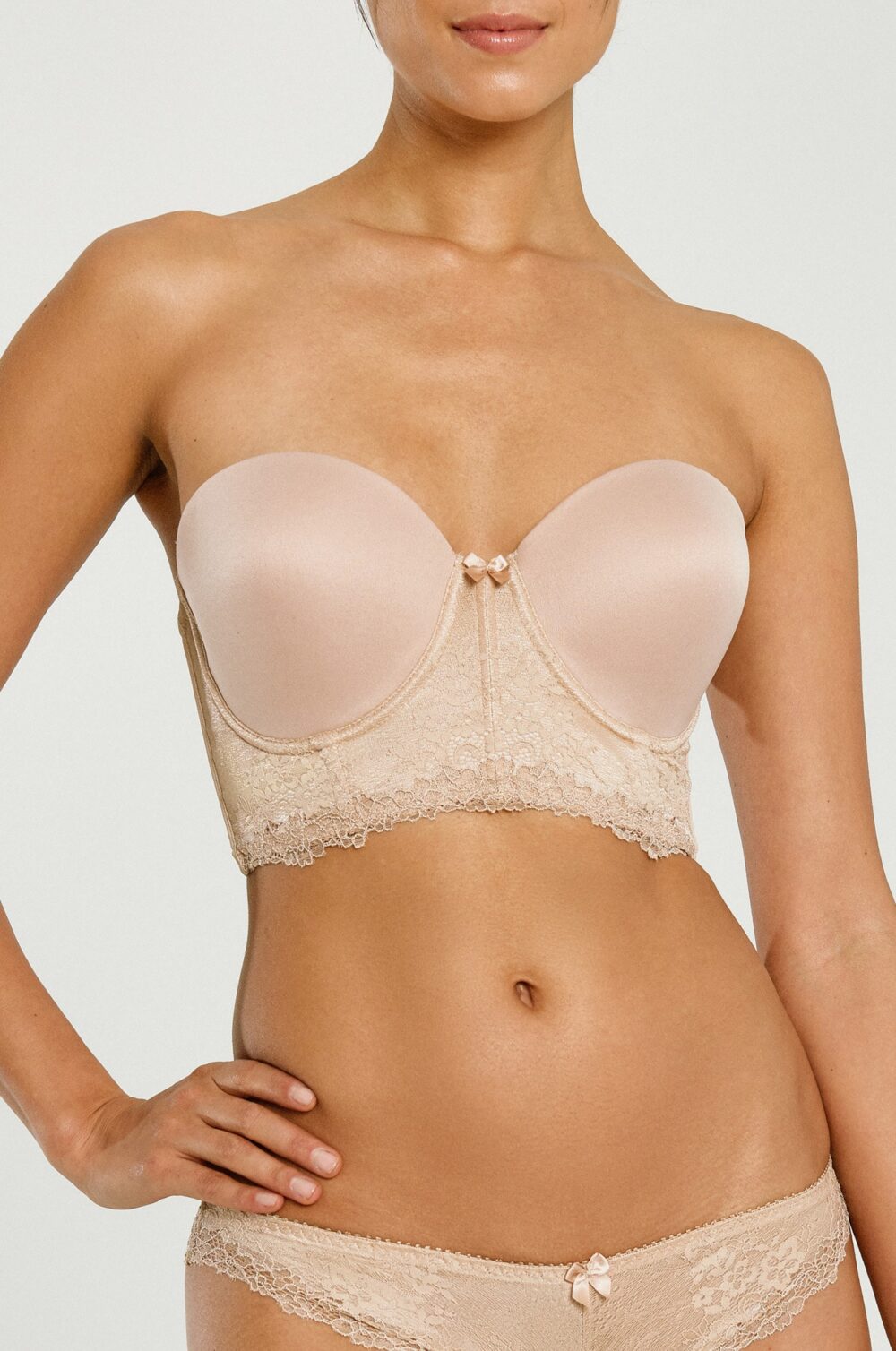 Marquise Strapless Basque - Nude